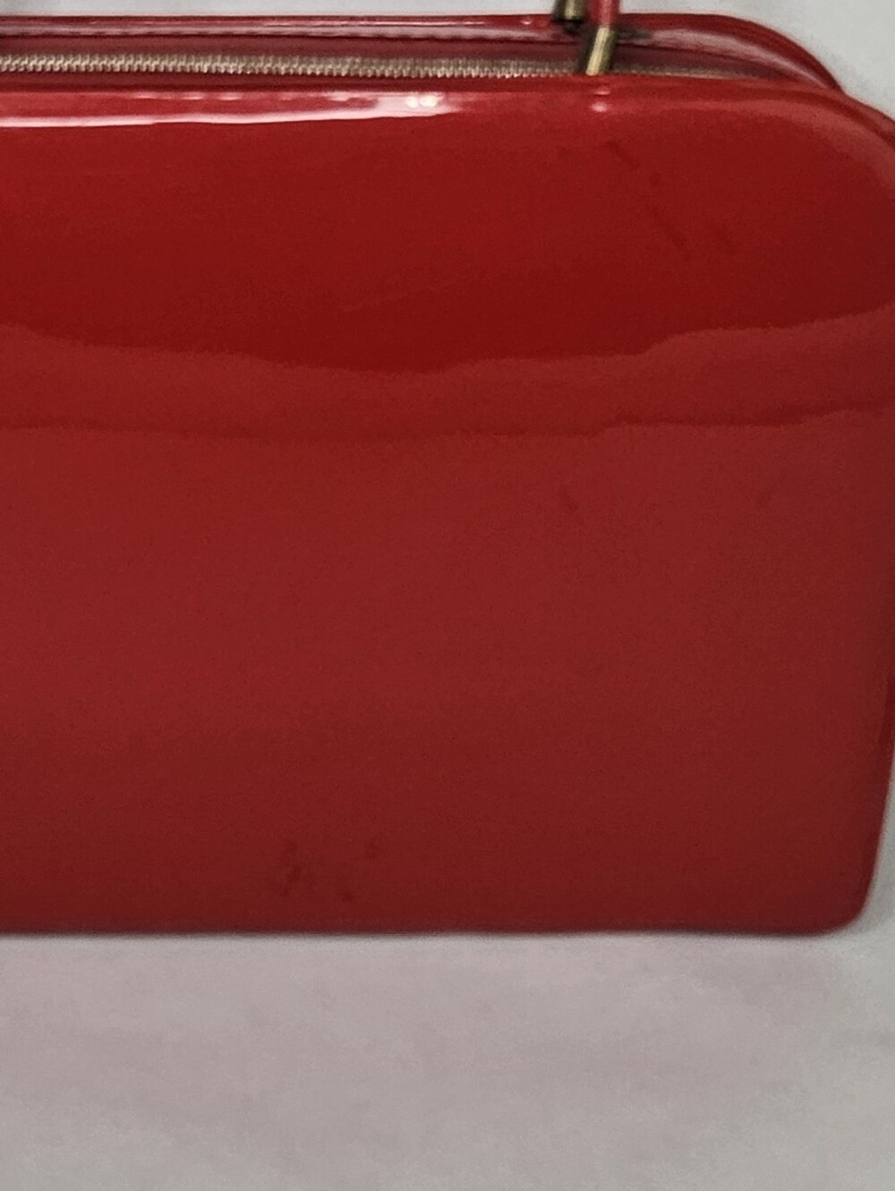 Tolin Vintage 1960 Red Patent Travel Case Tote - Picture 11 of 13